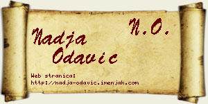 Nadja Odavić vizit kartica